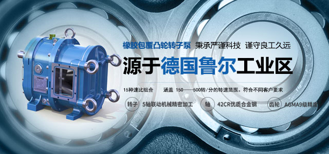 源于德國魯爾工業(yè)區(qū)的彈性體包覆凸輪轉(zhuǎn)子泵. 秉承嚴謹科技，謹守良工久遠